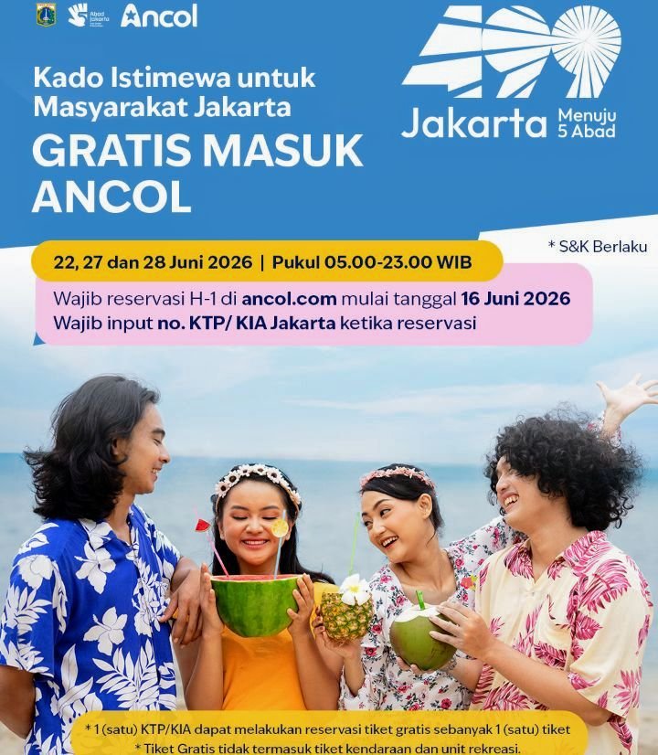 Foto: Flyer gratis masuk ancol. (Dok-Istimewa)