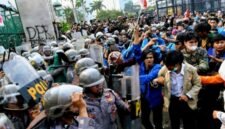 Foto: Ilustrasi UNRAS di kawasan pusat pemerintahan. (Dok-antaranews)
