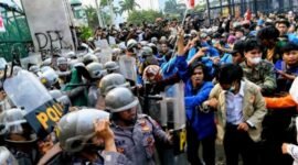 Foto: Ilustrasi UNRAS di kawasan pusat pemerintahan. (Dok-antaranews)