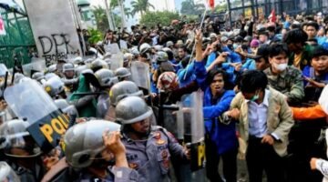 Foto: Ilustrasi UNRAS di kawasan pusat pemerintahan. (Dok-antaranews)