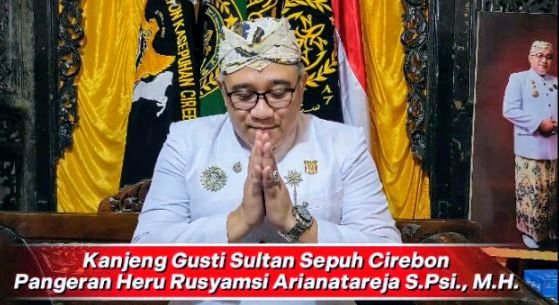 Foto: Kanjeng Sinuhun Sultan Sepuh Cirebon KGSS Pangeran Heru Rusyamsi Arya Natareja, SPSI., M.H. (Dok-tangkapan layar video/istimewa)
