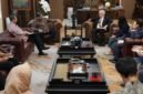 Menteri Koordinator Bidang Perekonomian, Airlangga Hartarto, menerima kunjungan perpisahan Kuasa Usaha Ad Interim (KUAI) Kedutaan Besar Amerika Serikat untuk Indonesia, Peter M. Haymond, di Kantor Kementerian Koordinator Bidang Perekonomian, Jakarta, Minggu (28/6).