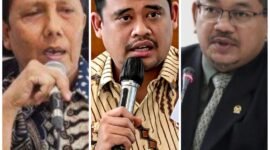 Foto: Pengamat kebijakan publik, Dr Farid Wajdi, Elfenda Ananda, dan Gubernur Sumut, Bobby Nasution. Istimewa