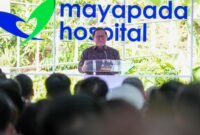 Foto: Gubernur DKI Jakarta Pramono Anung Wibowo menyampaikan sambutan saat meresmikan Mayapada Hospital Jakarta Timur di kawasan Jakarta Garden City, Cakung, Kamis (9/7/2026).