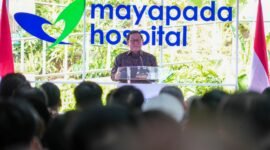 Foto: Gubernur DKI Jakarta Pramono Anung Wibowo menyampaikan sambutan saat meresmikan Mayapada Hospital Jakarta Timur di kawasan Jakarta Garden City, Cakung, Kamis (9/7/2026).
