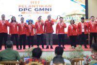 Foto: Ketua DPC GMNI Jakarta Timur Jansen Henry Kurniawan bersama jajaran pengurus DPC GMNI Jakarta Timur periode 2025–2027 berpose usai resmi dilantik.
