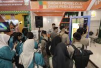 Foto:Sejumlah mahasiswa dan pengunjung memadati stan Badan Pengelola Dana Perkebunan (BPDP) pada ajang Indonesia City Expo (ICE) 2026 di Kota Medan.
