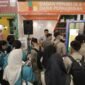 Foto:Sejumlah mahasiswa dan pengunjung memadati stan Badan Pengelola Dana Perkebunan (BPDP) pada ajang Indonesia City Expo (ICE) 2026 di Kota Medan.