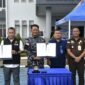Foto: TNI AL, Kodaeral IV, Batam, liquid vape narkotika, etomidate, penyelundupan narkoba, jalur laut, Laksda TNI Berkat Widjanarko, operasi intelijen, Satgas Cakra-26.K, Pusintelal, Den Intel Kodaeral IV, BNN Kepri, Polda Kepri, Bea Cukai Batam, BPOM Batam, pemusnahan barang bukti, keamanan maritim, pemberantasan narkotika.