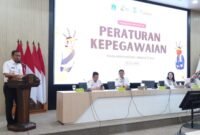 Foto: Wali Kota Jakarta Timur Munjirin membuka kegiatan Peningkatan Pemahaman Peraturan Kepegawaian di Ruang Sri Gunting, Kantor Wali Kota Administrasi Jakarta Timur.