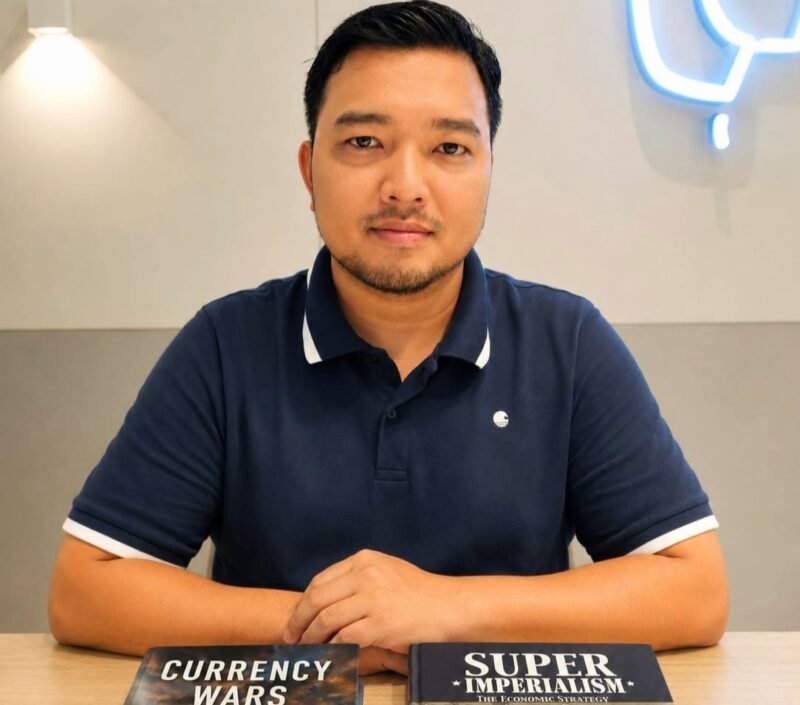 Foto: Agus Rizal Tampilkan Dua Buku Ekonomi Global, Soroti Perang Mata Uang dan Imperialisme Finansial.
