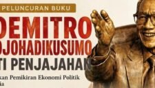 Foto: Peluncuran buku Soemitro Djojohadikusumo Anti Penjajahan: Pergolakan Pemikiran Ekonomi Politik Indonesia menjadi bagian dari rangkaian pembukaan Kelas Ekopol Pancasila.