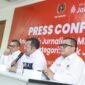 Foto: Ketua Panitia MHT PWI Jaya 2026 Arman Suparman (kedua kanan) didampingi Ketua PWI Jaya Kesit Budi Handoyo, Ketua Dewan Juri Bagus Sudarmanto, dan anggota dewan juri memberikan keterangan kepada wartawan saat konferensi pers Anugerah Jurnalistik MHT PWI Jaya 2026 di Sekretariat PWI Jaya, Jakarta, Jumat (31/7/2026).