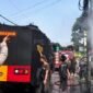Foto: Tim Respons Bencana beserta kendaraan taktis Armored Water Cannon (AWC) yang dimanfaatkan untuk mendukung proses pemadaman. (Dok-Istimewa)