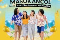 Foto: Flyer memperingati hari jadi PT Pembangunan Jaya Ancol Tbk, pengelola kawasan wisata Ancol menghadirkan program Gratis Masuk Ancol yang akan berlangsung pada Jumat, 10 Juli 2026. (Dok-Istimewa)