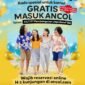 Foto: Flyer memperingati hari jadi PT Pembangunan Jaya Ancol Tbk, pengelola kawasan wisata Ancol menghadirkan program Gratis Masuk Ancol yang akan berlangsung pada Jumat, 10 Juli 2026. (Dok-Istimewa)