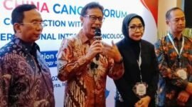 Foto: Menteri Kesehatan Budi Gunadi Sadikin saat menghadiri Indonesia-China Cancer Forum (ICCF) 2026 yang berlangsung di Jakarta, Minggu (12/7/2026). (Dok-okj/fn)
