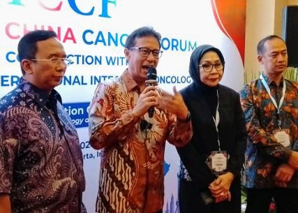 Foto: Menteri Kesehatan Budi Gunadi Sadikin saat menghadiri Indonesia-China Cancer Forum (ICCF) 2026 yang berlangsung di Jakarta, Minggu (12/7/2026). (Dok-okj/fn)
