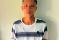 Foto: Salah satu pelaku yang diamankan Polisi. (Dok-Istimewa)
