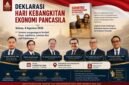 Foto: Nusantara Centre menggelar Deklarasi Hari Kebangkitan Ekonomi Pancasila yang dirangkaikan dengan peluncuran buku Soemitro Djojohadikusumo Anti Penjajahan: Pergolakan Pemikiran Ekonomi Politik Indonesia serta Simposium Nasional bertema Merumuskan Arsitektur Perekonomian Indonesia Abad ke-21 di Auditorium Yusuf Ronodipuro, RRI Pusat, Gambir, Jakarta Pusat.
