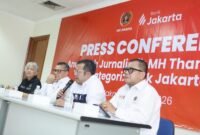 Foto: Tim juri MHT ke-52 PWI Jaya 2026 saat mengikuti proses penjurian dua kategori khusus, “Menyongsong 5 Abad Jakarta” dan “Literasi Bank Jakarta”, di Jakarta. Hasil penjurian akan diumumkan dalam Malam Anugerah MHT ke-52 pada 27 Agustus 2026.