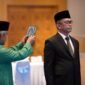 Kepala Badan Nasional Penanggulangan Bencana (BNPB) Letjen TNI Suharyanto mengambil sumpah Pegawai Negeri Sipil (PNS) Dr. Abdul Muhari sebagai Deputi Bidang Pencegahan BNPB. Prosesi pengambilan sumpah berlangsung di Gedung Graha BNPB, Jakarta Timur, Kamis (13/8).