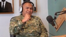 Foto: Danrem 081/DSJ Kolonel Arm Untoro Hariyanto mengikuti Podcast Gesah Nusantara di Makorem 081/DSJ, Kota Madiun, Jumat (14/8/2026).