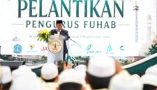 Foto: Gubernur DKI Jakarta Pramono Anung Wibowo menyampaikan sambutan saat pelantikan pengurus Forum Ulama Habaib (FUHAB) Jakarta periode 2026–2031 di Jakarta International Velodrome, Pulogadung, Jakarta Timur, Selasa (18/8/2026).