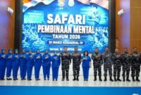 Foto: Jajaran Komando Daerah Angkatan Laut (Kodaeral) IV bersama Jalasenastri mengikuti Safari Pembinaan Mental Tahun Anggaran 2026 di Mako Kodaeral IV, Batam, Rabu (19/8/2026).