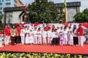 Pemerintah Kota Administrasi Jakarta Pusat berkolaborasi dengan Dewan Pimpinan Pusat Ikatan Alumni Resimen Mahasiswa Indonesia (IARMI) DKI Jakarta menggelar jalan sehat di kawasan Kantor Wali Kota Jakarta Pusat, Minggu (23/8/2026).
