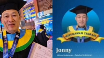 Foto: Brigjen TNI dr. Jonny berpose mengenakan toga dan atribut wisuda usai meraih gelar Doktor Ilmu Kedokteran dari Universitas Airlangga (UNAIR). Ia menyelesaikan pendidikan Program Doktor (S3) dan mengikuti prosesi Wisuda ke-263 UNAIR pada 29 Agustus 2026