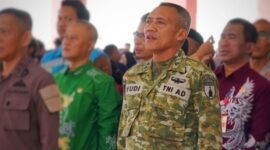 Foto: Kasipers Korem 081/DSJ Letkol CKE Kasihono mengikuti rangkaian penetapan calon siswa Sekolah Rakyat Berintegrasi I di Kelurahan Nglames, Kecamatan Madiun, Kabupaten Madiun.