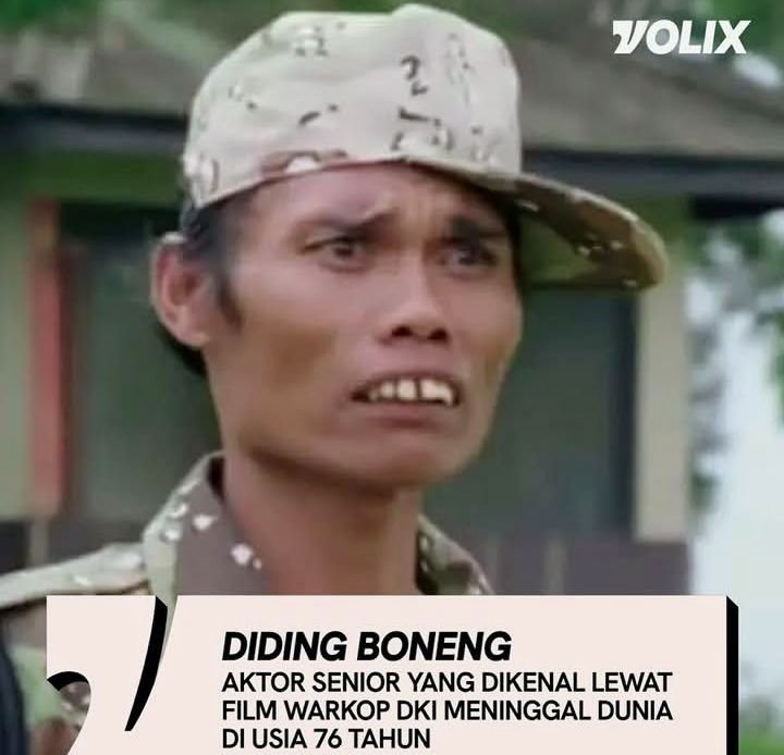 Foto: Aktor dan komedian senior Zainal Abidin, yang lebih dikenal masyarakat dengan nama Diding Boneng, meninggal dunia pada Senin (3/8/2026). (Dok-Instagram/@volix.media)