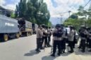 Foto: Anggota kepolisian Polres Jayapura saat mengamankan aksi unjuk rasa (UNRAS) KNPB di Sentani, Jayapura. (Dok: Istimewa)