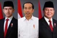 Foto: Kolase, Joko Widodo (tengah) Gibran Rakabuming Raka (kiri) Prabowo Subianto (kanan). (Dok: Istimewa)