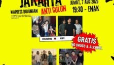 Foto: Flyer Jakarta Anti Culun Kembali Hidupkan Skena Gigs, Overdrive hingga Obelisk Stereo Tampil Gratis di Bulungan. (Dok: Istimewa)