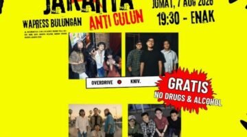 Foto: Flyer Jakarta Anti Culun Kembali Hidupkan Skena Gigs, Overdrive hingga Obelisk Stereo Tampil Gratis di Bulungan. (Dok: Istimewa)