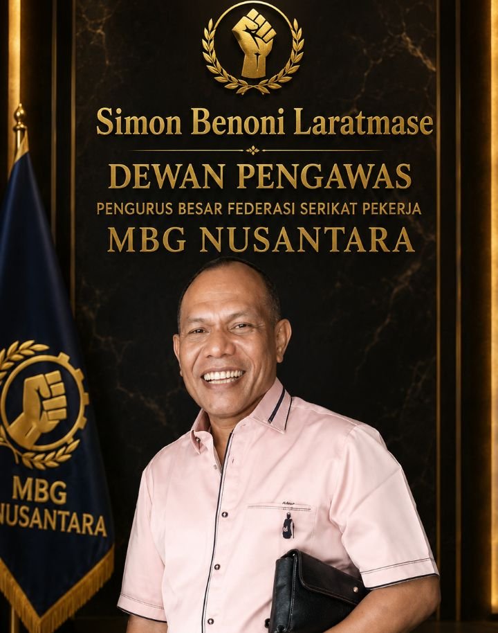 Foto: Simon Benoni Laratmase, Dewan Pengawas Pengurus Besar Federasi Serikat Pekerja MBG Nusantara. (Dok: okj/fn)