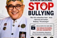 Foto: Flyer Kanjeng Gusti Sultan Sepuh, Pangeran Heru Rusyamsi Arianatareja, S.Psi., S.H., M.H., menggagas seruan nasional agar seluruh elemen bangsa menghentikan praktik perundungan dan bersama-sama menciptakan lingkungan yang aman bagi anak-anak Indonesia. (Dok: Istimewa)