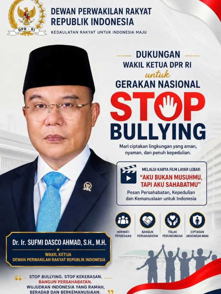 Foto: Flyer Wakil Ketua DPR RI Prof. Dr. Sufmi Dasco Ahmad, S.H., M.H. (Dok: Istimewa)