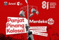 Foto: Flyer Ancol Taman Impian menyiapkan rangkaian perayaan Hari Ulang Tahun ke-81 Kemerdekaan Republik Indonesia melalui gelaran “Merdekaria: The People’s Celebration” pada 16–17 Agustus 2026. (Dok: Istimewa)