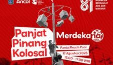 Foto: Flyer Ancol Taman Impian menyiapkan rangkaian perayaan Hari Ulang Tahun ke-81 Kemerdekaan Republik Indonesia melalui gelaran “Merdekaria: The People’s Celebration” pada 16–17 Agustus 2026. (Dok: Istimewa)