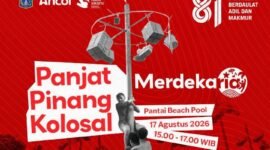 Foto: Flyer Ancol Taman Impian menyiapkan rangkaian perayaan Hari Ulang Tahun ke-81 Kemerdekaan Republik Indonesia melalui gelaran “Merdekaria: The People’s Celebration” pada 16–17 Agustus 2026. (Dok: Istimewa)
