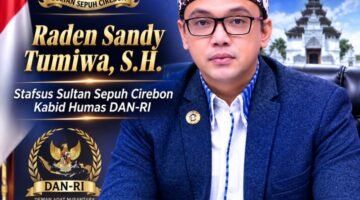 Foto: Raden Sandy Tumiwa, S.H., Stafsus Sultan Sepuh Cirebon sekaligus Kabid Humas DAN-RI. (Dok: Istimewa)