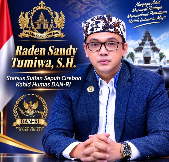 Foto: Raden Sandy Tumiwa, S.H., Stafsus Sultan Sepuh Cirebon sekaligus Kabid Humas DAN-RI. (Dok: Istimewa)