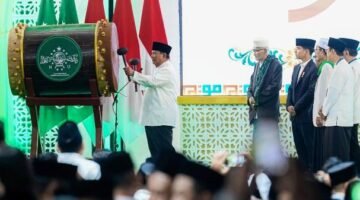 Foto: Muktamar NU di Jombang resmi dibuka Presiden Prabowo Subianto pada Kamis (27/8/2026). Pembukaan tersebut dihadiri delegasi NU dari berbagai daerah di Indonesia, termasuk unsur PWNU dan PCNU dari Kalimantan Utara. (Dok: Istimewa)