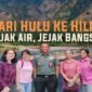 Foto: Sejumlah peserta Ekspedisi Cicatih Elpala SMA Negeri 68 Jakarta berfoto bersama di kawasan hulu sungai dengan latar perbukitan. Ekspedisi yang melibatkan alumni dan anggota aktif Elpala tersebut menjadi bagian dari perjalanan mengenal alam sekaligus menanamkan nilai cinta tanah air, kepedulian lingkungan, dan semangat bela negara kepada generasi muda. Pemutaran perdana film dokumenter perjalanan tersebut digelar di SMA Negeri 68 Jakarta.