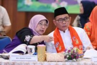 Foto: Wali Kota Administrasi Jakarta Pusat Arifin saat mengikuti penilaian Posyandu Bidang Kesehatan Berprestasi Tingkat Nasional 2026 secara daring di Kantor Wali Kota Jakarta Pusat, Jumat (25/9/2026).