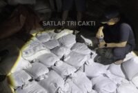 Upaya pengiriman komoditas timah ilegal antarpulau kembali digagalkan. Satuan Lapangan (Satlap) Tri Cakti berhasil mengamankan 1,5 ton pasir timah kering yang disembunyikan di balik muatan sagu di Kota Pangkalpinang, Sabtu (26/9/2026).