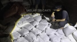 Upaya pengiriman komoditas timah ilegal antarpulau kembali digagalkan. Satuan Lapangan (Satlap) Tri Cakti berhasil mengamankan 1,5 ton pasir timah kering yang disembunyikan di balik muatan sagu di Kota Pangkalpinang, Sabtu (26/9/2026).